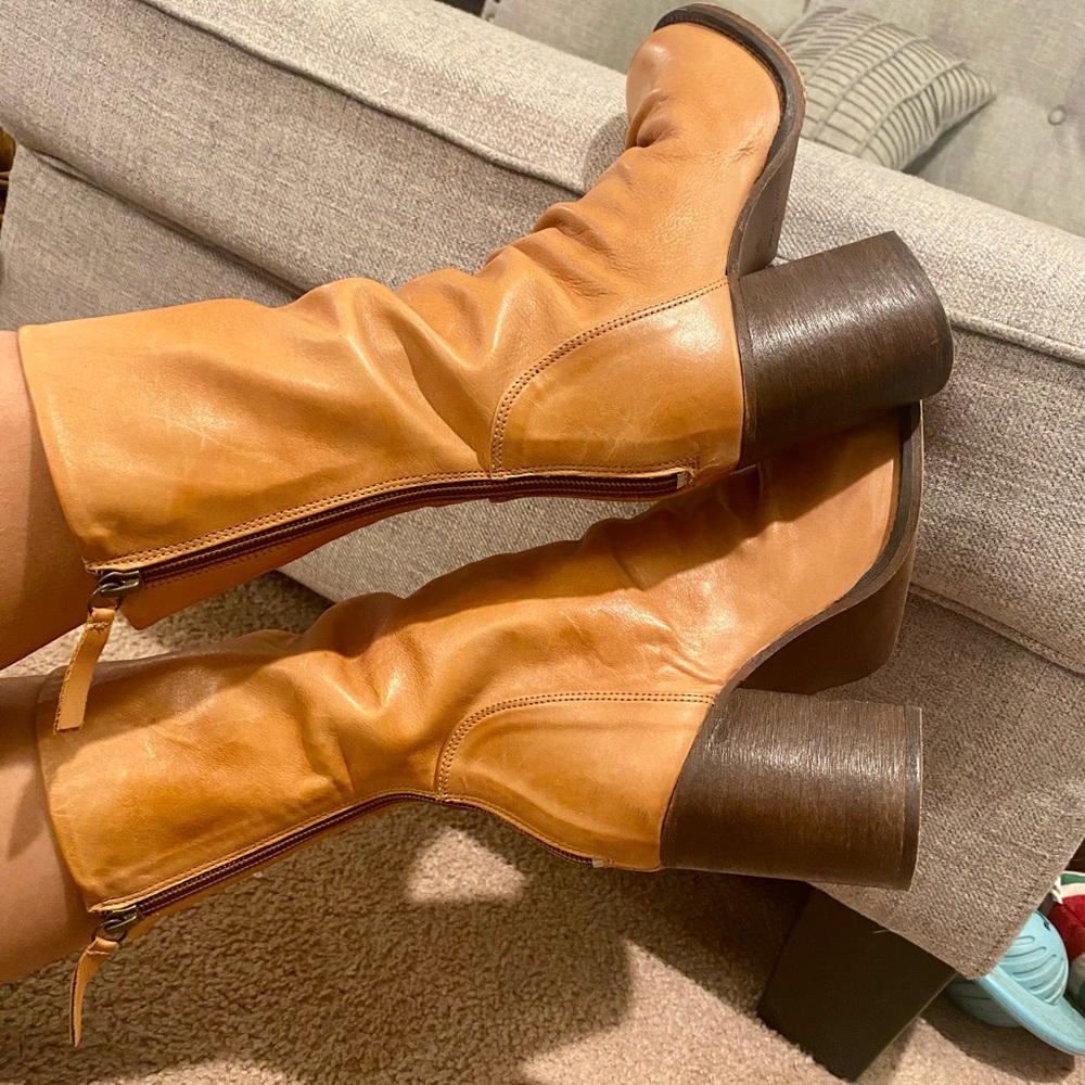 SPRING! Free People Elle Boot | Tan, size 38/8US